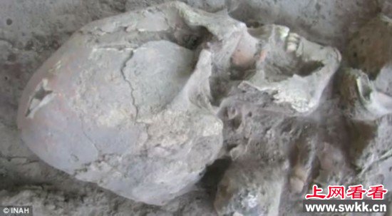外星人头骨：墨西哥出土千年头骨酷似外星人头骨(图)