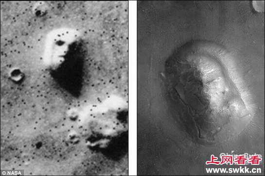 火星人脸 火星照片惊现火星人脸 组图