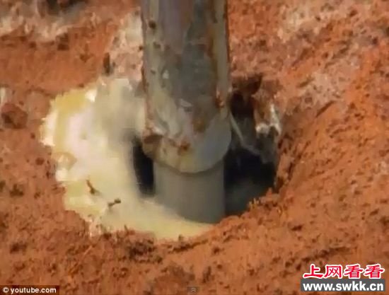 研究过程中,科学家共灌入10公吨混凝土 研究过程中,科学家共灌入10公吨混凝土