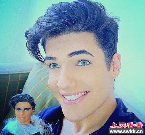 巴西的男人版芭比娃娃（来自社交媒体）