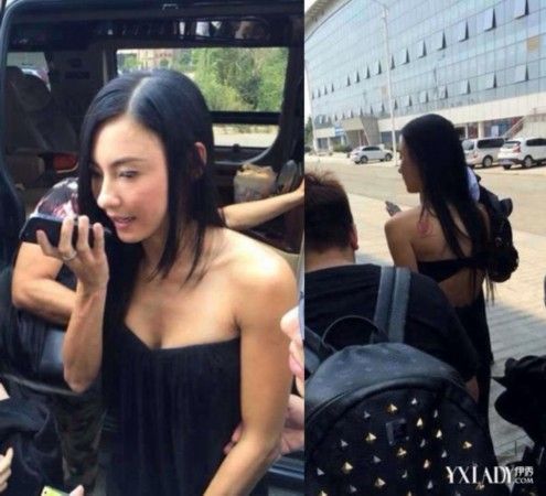 张柏芝低胸玩性感被拍 组图