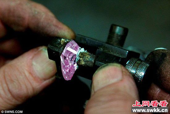 南非稀有粉色钻石重8.41克拉