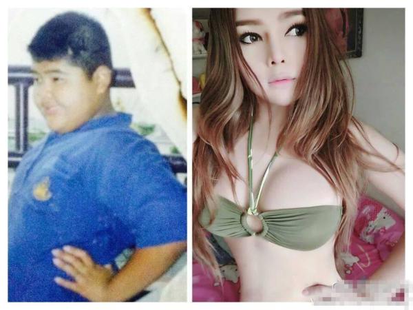 泰国小胖墩男居然变性成辣妹