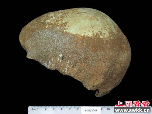 科学家于穴居人洞穴中发现智人头骨化石（图）