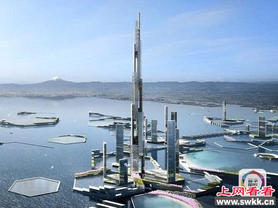 “天空英里塔”设想图。高近1700米，如果建成，将是世界第一。