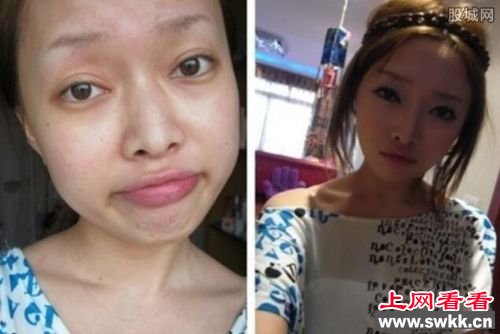 女友卸妆后老8岁变大妈吓坏男友