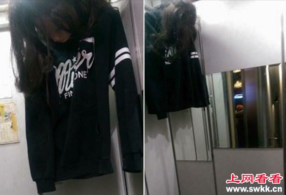 电梯半身上吊女 网友：夭寿啊我的小心脏！