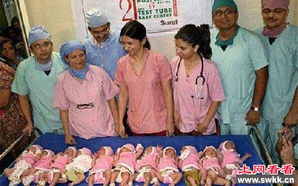 印度女子11月11号生下11胞胎破吉尼斯世界记录
