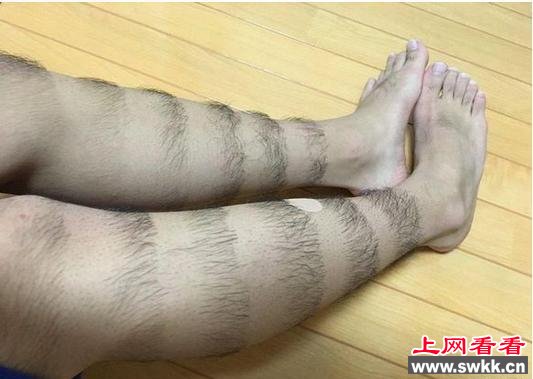 男生剃前卫腿毛爆红