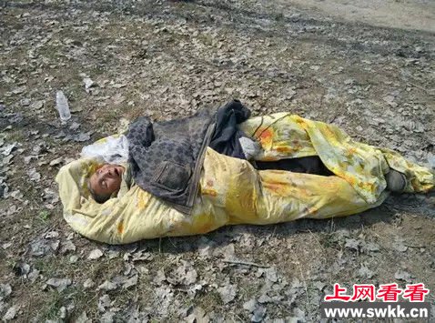 老人被扔荒郊等死
