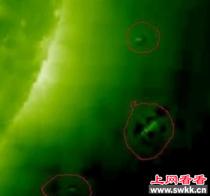NASA发布的太阳照片出现ufo