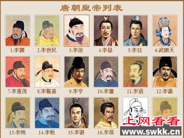唐朝历代皇帝列表